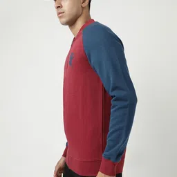 wildcraft Men Full Sleeve Color Block Sweatshirt image 5