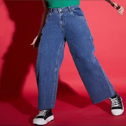 Women Regular Mid Rise Blue Jeans-image-90