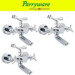 parryware Trio Wall Mixer with Crutch For hand Shower Provision set of 3 pic 099 Wall Mixer with hand Shower Provision Wall Mixer Faucet-picture-35