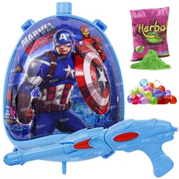 Holi Water Pichkari for Kids with 100 Balloons & 1 Herbal Gulal Backpack Water Gun-image-25