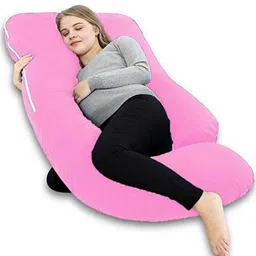 prifarodo Microfibre Pregnancy Pillow Pack of 1 Solid Pregnancy G & J Shape for Pregnant/Maternity Back Pain Relief, & Belly Support-picture-11