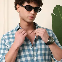 u turn Men Slim Fit Striped Spread Collar Casual Shirt-picture-40