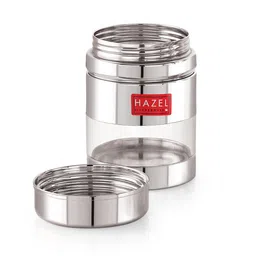 hazel Silver 400 ml Stainless Steel Transparent See Through (Set of 2) Storage Container image 4