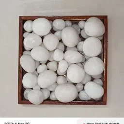snow white pebbles unpolished 001 Regular Oval Quartz Pebbles-picture-39
