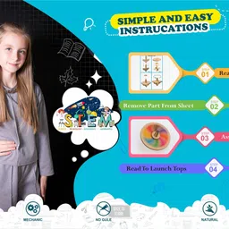 unitedmaama DIY Spinning Top Pain Painting Activity Kit | Birthday Gift Eco-Friendly Game Gag Toy image 4