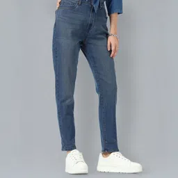 Women Regular Mid Rise Blue Jeans-image-4