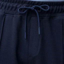 bewakoof Men Solid Blue Track Pants image 5
