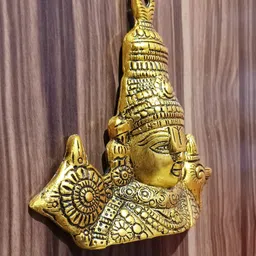 vihaanart Tirupati Balaji Sri Venkateswara Swamy Face Wall Hanging Home Enterance Decorative Showpiece - 18 cm image 3