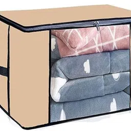 bharatcraftone Foldable Underbed Storage Bag Wardrobe Organizer Blanket Storage, (Pack of 1) Storage Box image 1