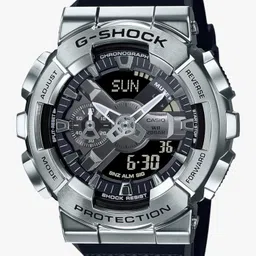 casio G-SHOCK Silver Dial Black Resin Strap Analog-Digital Watch - For Men G1051 (GM-110-1ADR)-picture-20