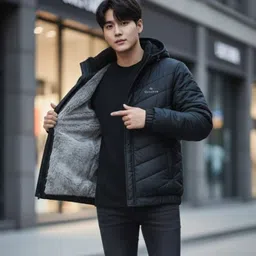 azmifasion Men Solid Puffer Jacket-picture-30