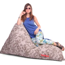 style homez XXL Pyramid Cotton Canvas Abstract Printed Lounger Bean Bag With Bean Filling image 5