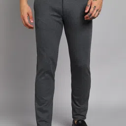 van heusen sport Men Slim Fit Dark Blue Polyester Trousers-picture-18