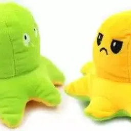 caaju Soft Plush Reversible Octopus Soft Toy (Yellow/Green) - 19 cm (Yellow, Green)- 5 mm image 2