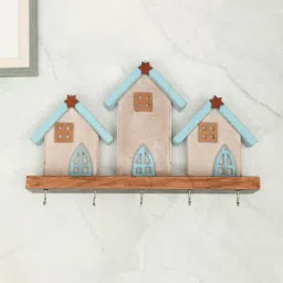 Wooden 5 Hook Hut Keyhanger-image-1