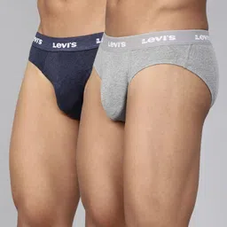 levi's Pack of 2 Contoured Double Pouch, Tag Free Comfort & Smartskin Technology Style# 009 Neo Solid Men Brief-picture-23