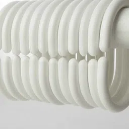 ambbi collections Transparent PVC Solid 7ft Sheer Eyelet Shower Curtain image 5