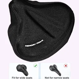 indialot Bicycle Wide Seat Cushion Gel Padded Saddle Cover 0074 Bicycle Brake Disk image 2