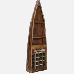 bohemiana from pepperfry Azealia Reclaimed Wood Bar Cabinet In Distress Finish image 4