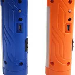 ctb plsupreme 2 Pc PL-006 3 Watt Rechargeable Torch Without Charger -Blue & Orange Torch image 3