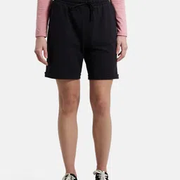 jockey Solid Women Black Regular Shorts-picture-16