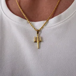 syfer Trident Pendant/Locket for Men and Women, Trident Pendant, Unisex Pendant Silver Stainless Steel Locket image 3