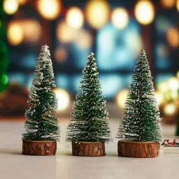 Green Plastic Christmas Tree (Set of 3)-image-71