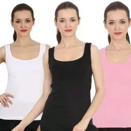 Women White, Beige, Pink Camisole-image-4