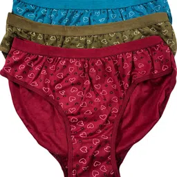 fiveflag Pack of 3 Women Hipster Multicolor Panty-picture-21
