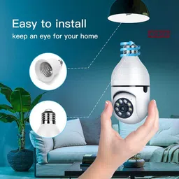 OSM Bulb Shape Indoor HD 3MP CCTV WiFi Camera Pan/Tilt & Wide Angle Two- Way Audio Security Camera image 2