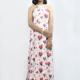 Women Fit and Flare Multicolor Maxi/Full Length Dress-image-83