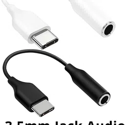 ESTOREHUB White Type-C to 3.5mm Audio Adapter Phone Converter image 3