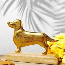 purestory Golden Dog Decorative Showpiece image 2