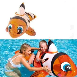 tiny tales Ride On fish (IND*30) Swimming Pool Multicolor Inflatable Pool Accessory image 3