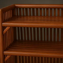 Newway Bamboo Cane Bookshelf Space Saving Shelf for Home Kitchen Cane Open Book Shelf image 3