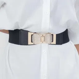 syga Women Casual, Formal Black Genuine Leather Belt image 2