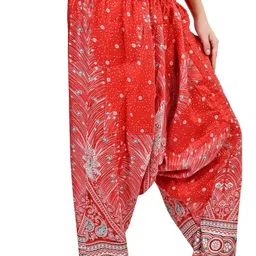fusfus Printed Rayon, Cotton Women Harem Pants image 4