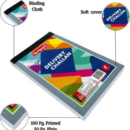 neelgagan Delivery Challan No.1 Triplicate Challan Book With Carbon 150 Leaves 2-Part 100 Ruled + 50 Plain Leaves P-6 (17.0 cm x 10.0 cm) Pack Of 6 image 3