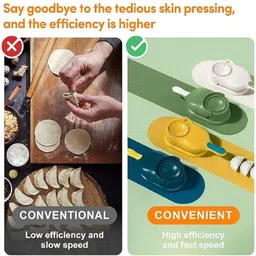 kreation Cold 2 in 1 maker Puri and gujiya maker. Manual Dough Press image 4