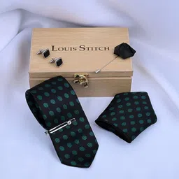 LOUIS STITCH Silk Cufflink & Tie Pin Set-picture-17
