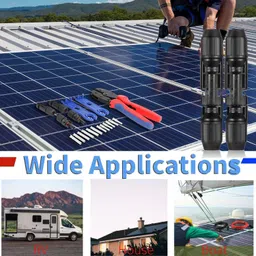 arudip Solar Crimper Tool Kit - Crimper, 6 Pairs Connectors, Spanner Wrench for Solar Panel Cable Assembly and Installation Manual Crimper image 2