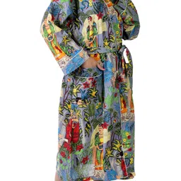 ravaiyaa - attitude is everything Multicolor 4XL Bath Robe image 4