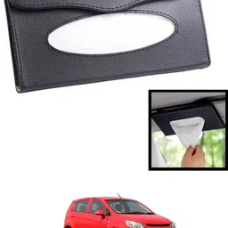 maties Universal Lightweight/Waterproof Leatherite Rectangle Black Tissue For Car-234 Vehicle Tissue Dispenser-picture-15