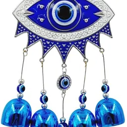 yashchandila Evil Eye Hanging Nazar Battu for Home House Entrance Protection Door Decoration Brass Windchime-picture-19