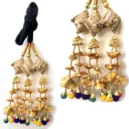 sandynavz Long Length Whole Hair Paranda for Women hair accessory for wedding, Parandi Braid Extension-picture-11