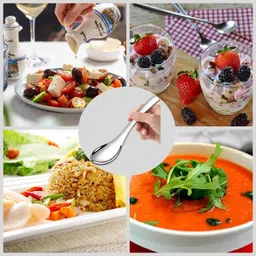 xaca Stainless Steel Spoon Heavy Duty Stainless Steel Soup Spoon Set image 4