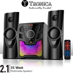 TRONICA BT-333 Bluetooth Home Theater with Powerful Sound, Bass System, Excellent Clear FM Radio, Remote Control, Aux-in Port, USB/SD/Smart TV Support 35 W Mini Hi-Fi System image 2
