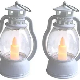 a s craft hub WHITE LED LAMP White Plastic Hanging Lantern image 1