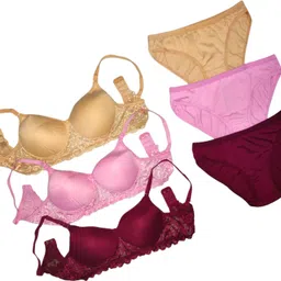 mybrabox Pack of 3 Women Full Coverage Heavily Padded Bra image 5