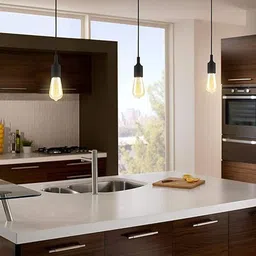 eve hanger Lamp Cord Vintage Pendant Light E26/ E27 Black Cord Holder With Bulb Pendant Lamp Ceiling Lamp image 5